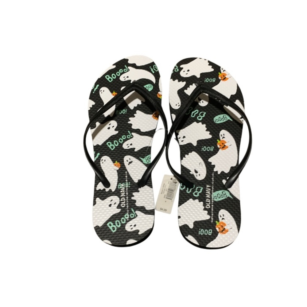 LMT: Halloween Theme 2️⃣ pairs of Old Navy Ghost Print Flip Flops